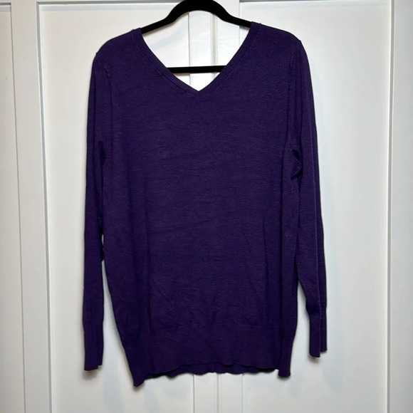 Lane Bryant double v-neck sweater - Picture 3 of 9